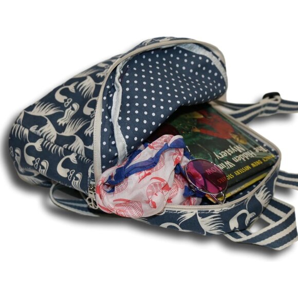 Adult Mini Backpack Mermaid Cotton Small Daypack with Utility Pockets main image 4